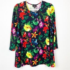 AX Paris Curve Bright Floral Tunic 18 NWT